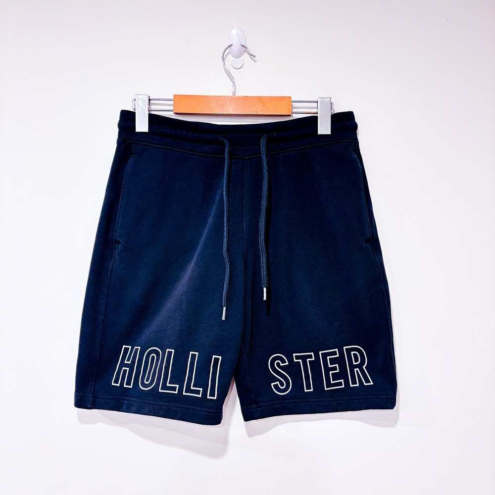 HOLLISTER Black‎ logo sweat shorts | Casual streetwear | X-Small